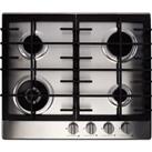 Hoover HHG6BF4K3X Built In 60cm 4 Burners Stainless Steel Gas Hob