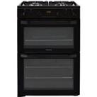 Hotpoint HDM67G0CMB/UK Gas Cooker with Gas Hob 60cm Free Standing Black A+/A+
