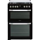 Hotpoint HDM67G9C2CB/UK Free Standing Dual Fuel Cooker with Gas Hob 60cm Black
