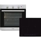 Indesit IndIFWInduct Built In Single Ovens & Induction Hob Stainless Steel /