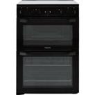 Hotpoint HDM67V92HCB/UK 60cm Free Standing Electric Cooker with Ceramic Hob