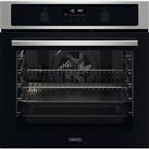 Zanussi ZOPNA7XN Built In 59cm Electric Single Oven Stainless Steel / Black A+