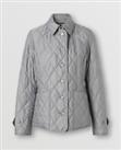 BURBERRY - Jacket - Grey Fitted Diamond Quilt - Check Details - Size S New&Tags - S Regular