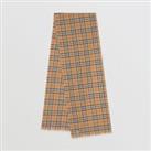 BURBERRY - Scarf - Beige Classic Check Pattern Wool & Silk *New&Tags*