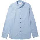 BURBERRY - Shirt - Sky Blue Cotton Logo Engraved Buttons - Size M *New&Tags* - M Regular