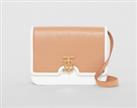 BURBERRY - TB Bag - Medium Beige&White Leather | Strap | Gold Buckle -NEW&TAGS