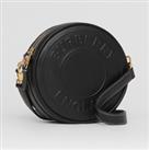 BURBERRY- Louise Bag - Small Round Zip Crossbody - Black Leather Logo - New&Tags