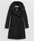 BURBERRY - Trench Coat - Rainproof Hooded Black Nylon Taffeta 10UK/ 8US New&Tags - 10 Regular