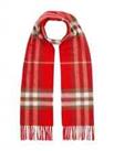 BURBERRY - Scarf - 100% Cashmere Red Brown Check Classic - New&Tags