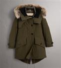 BURBERRY -Puffer Parka- Khaki Green Hood Down Coat Jacket +Warmer -XS- New&Tags - XS Regular