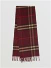 BURBERRY - Scarf - 100% Cashmere Burgundy Check Iconic Pattern *New&Tags*