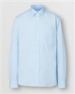 BURBERRY - Shirt - Light Blue Cotton TB Logo Slim Fit - Size L New&Tags - L Regular