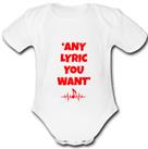 Burberry @ Perry babygrow Baby vest grow music present custom LYRIC RED