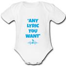 Burberry @ Perry bodysuit Baby vest grow music gift custom LYRIC L BLUE