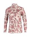 Burberry Floral Shirt in Pink Silk IT38