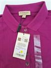 Burberry Shirt Girls Teens Polo Shirt in Magenta Pink, Size Large rrp £170. - L Regular