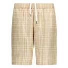 Burberry 'Bradeston' Silk Check Shorts Beige