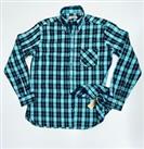 Vintage Burberry Nova Check Turquoise/Black Long Sleeve Shirt Large (L) RRP £249 - L Regular