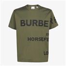 Burberry Horseferry Address T-Shirt - Olive Green - L Regular