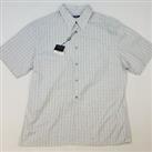 Burberry Vintage Shirt Large Men Grey Short Sleeve Print Genuine Regular Fit - L Regular