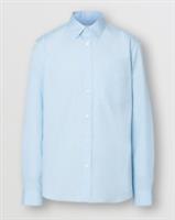 BURBERRY - Shirt - Light Blue Cotton TB Logo Slim Fit - Size L New&Tags - L Regular