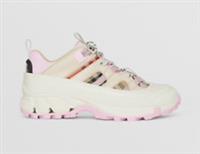 Burberry - Arthur Sneakers - White Pink Beige Check Canvas 37/ 4UK/ 7US New&Box