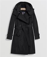 BURBERRY - Trench Coat - Rainproof Hooded Black Nylon Taffeta 10UK/ 8US New&Tags - 10 Regular