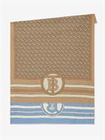 Burberry - Silk Scarf - Reversible Blue/Beige TB Monogram - 185x70cm New&Tags