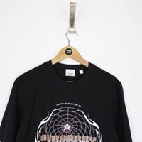 Burberry Black Globe Logo Print Spellout Short Sleeve T-Shirt