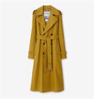 Burberry - Trench Coat - Yellow Cotton - Long Relaxed Belted - 8UK 6US 36FR - 8 Regular