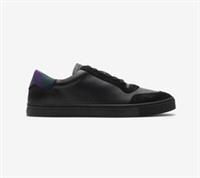 Burberry - Sneakers - Black Leather Green Check Trainers 41 / 7UK/ 8US New Box