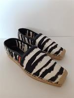 Burberry Women's Espadrilles In Zebra White Black Print Size EU 39.5 New Boxed