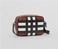 Burberry - Camera Bag - Brown Check Woven Leather - Crossbody | Unisex - New&Tag
