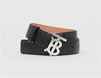 Burberry - Belt - Black Leather- Silver TB Buckle - S New&Tag - S Regular