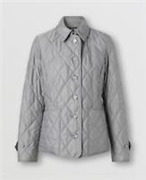 Burberry - Jacket - Grey Fitted Diamond Quilt - Check Details - S -New&Tag - S Regular