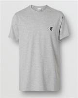 Burberry - T-Shirt - Grey Cotton TB Logo Monogram - XXL - New&Tag - 2XL Regular