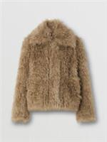 Burberry - Mohair Shearling Jacket - Brown Short Relaxed Coat XS UK6/ US4/ IT38 - 6 Regular