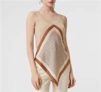 Burberry - Top - Beige Brown Knit Wool&Silk Sleeveless Vest - XS  New&Tag - XS Regular