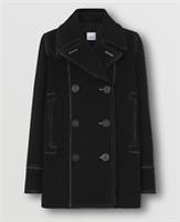 Burberry - Peacoat - Black Wool Cashmere Double Breasted Short XS UK6/ US4/ 38IT - XS Regular