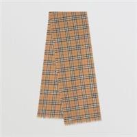 Burberry - Scarf - Beige Classic Check Pattern Wool | Silk - New&Tag