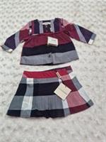 Girls Baby Burberry Outfit Set Bnwt