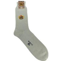 Vintage 90s Burberry Prorsum Deadstock Green Cotton Socks - L Regular