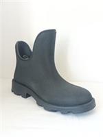 Burberry Black Rubber Round Toe Boots