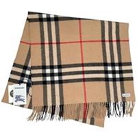 Burberry Beige Archive Nova Check Wide Cashmere Scarf