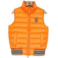 Burberry Orange Nova Icon Stripe Nylon Down Gilet / Bodywarmer - S Regular