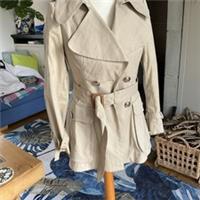 BURBERRY Belted Short Trench Coat-New + Tag Size 42=14uk MADE IN ITALY - 14 Regular