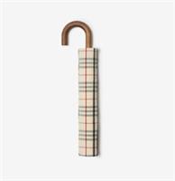 Burberry - Trafalgar Umbrella - Stone Beige Check - Folding - New&Tags