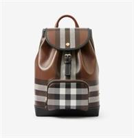 Burberry - Rucksack - Birch Brown Check & Black Leather Backpack - New&Tags