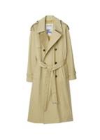 BURBERRY CASTLEFORD LONG COTTON TRENCH COAT IN HUNTER BEIGE SIZE IT 48 / UK 38