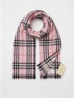 Authentic Burberry London Pink Check Cashmere Scarf - New With Tags - Made in SC